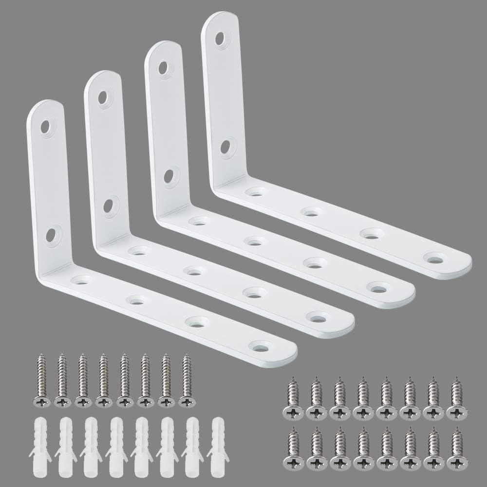 Alise Floating Shelf Brackets,L Brackets สําหรับชั้นวาง Heavy Duty Shelving Brackets สแตนเลสมุมรั้งม