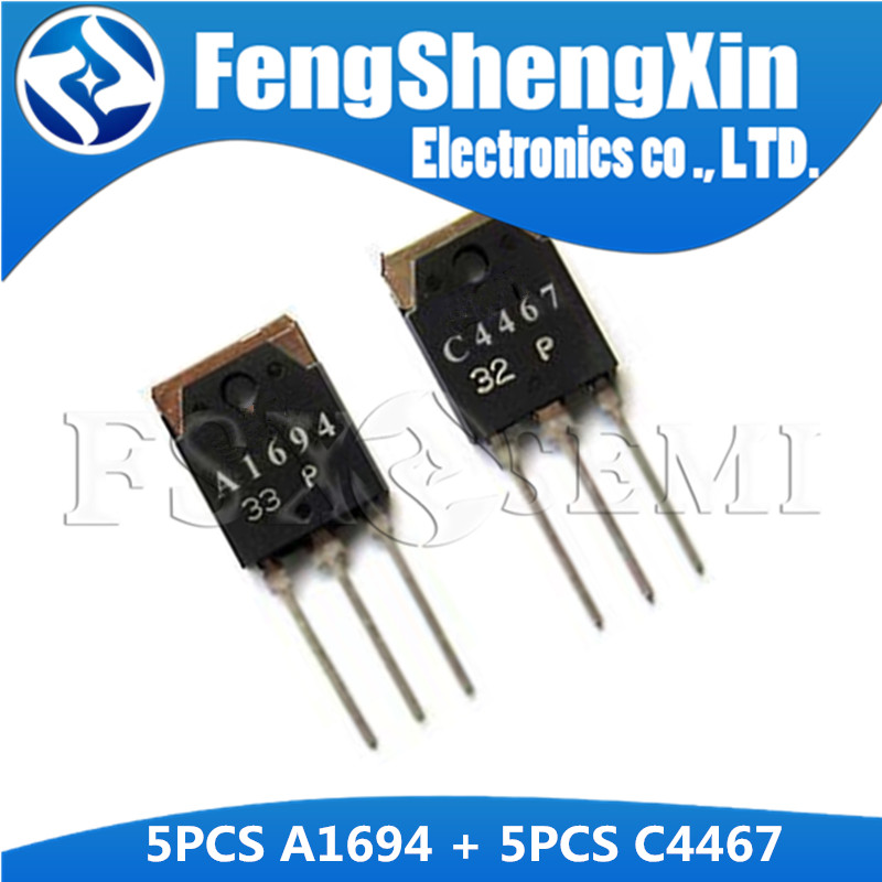 10PCS 2SA1694 2SC4467 TO-3P (5PCS A1694 + 5PCS C4467) TO3P ซิลิคอน PNP Epitaxial ทรานซิสเตอร์