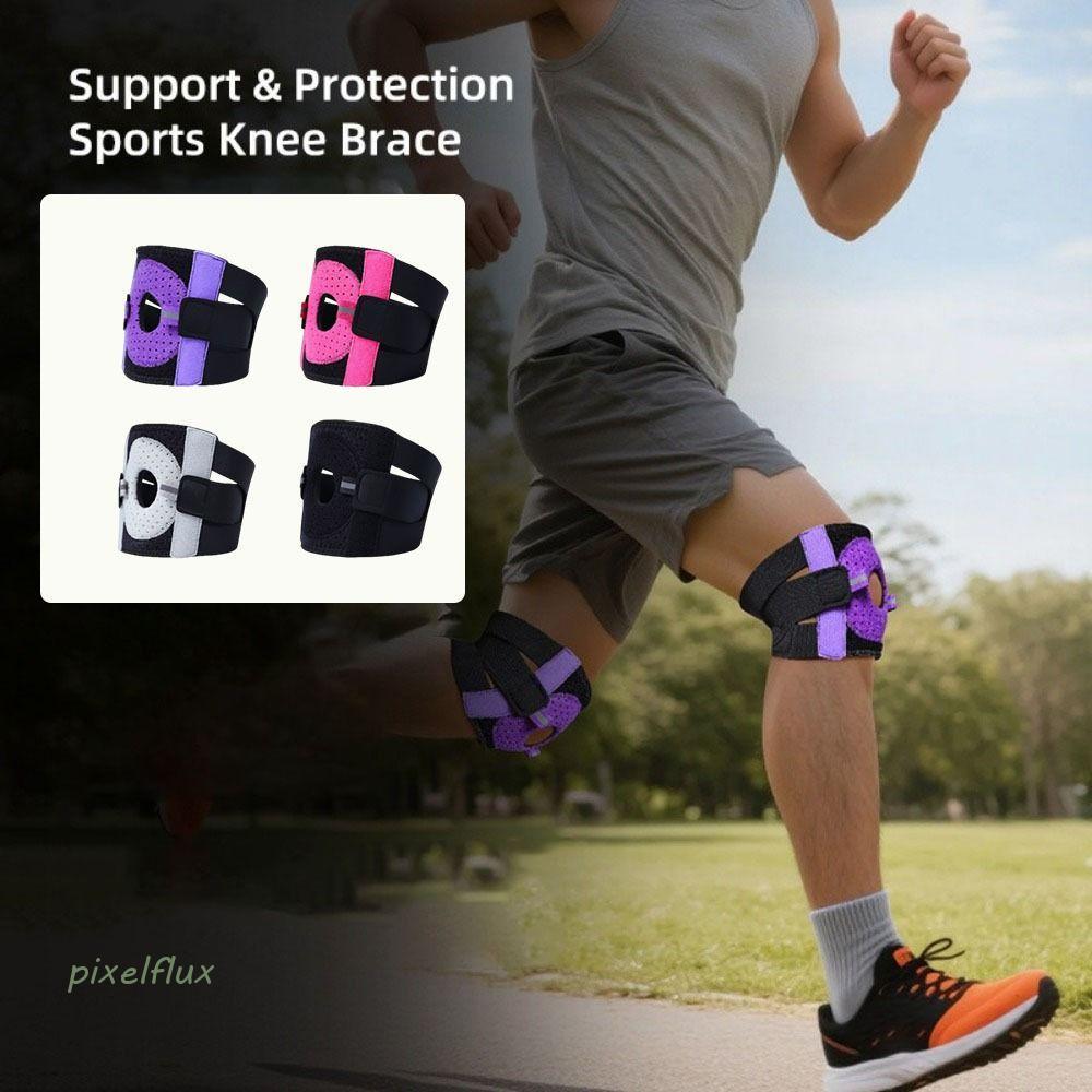 PIXELFLUX กีฬาเข่ารั้ง, Breathable Anti-slip Patellar Tendon Support, Kneepad Support สายรัดยืดหยุ่น