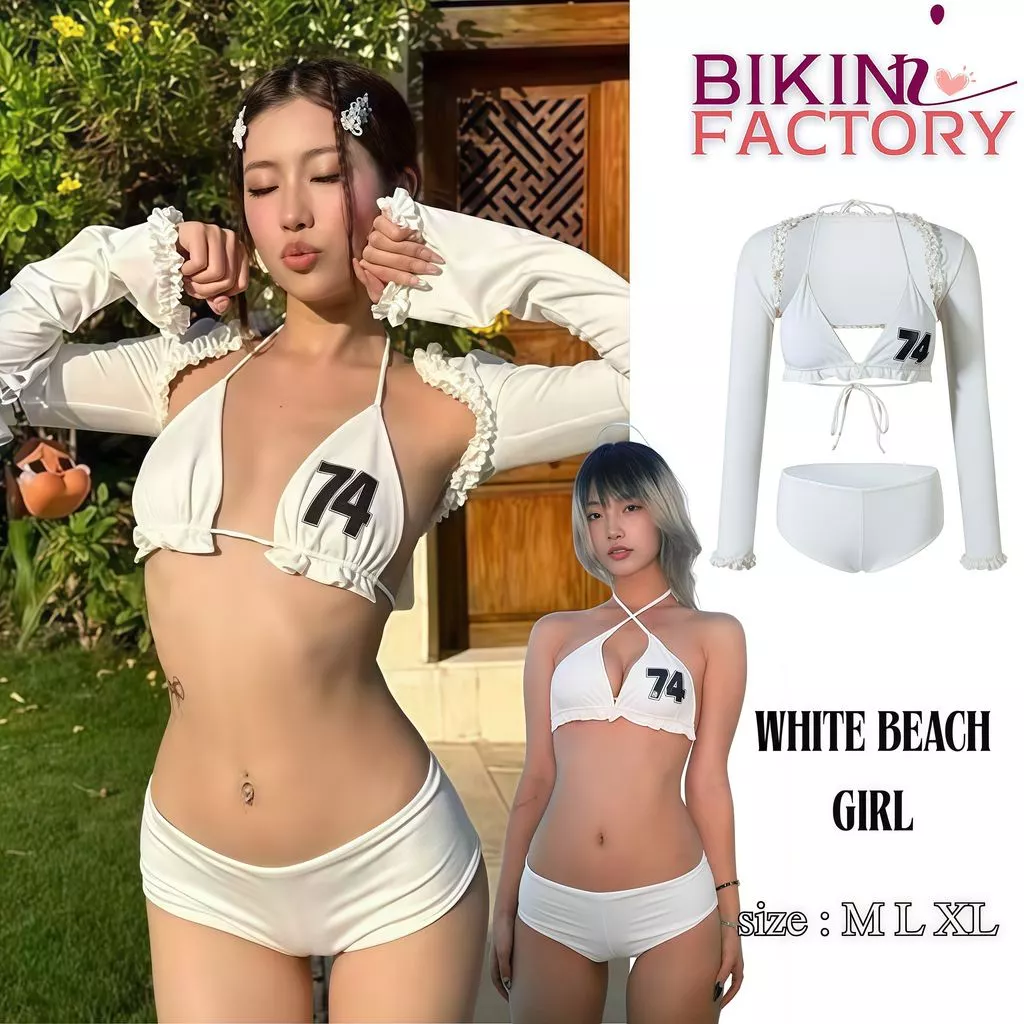 BIKINI FACTORY บิกินี่เซ็กซี่ ชุดว่ายน้ำแฟชั่น เซตชายหาด bikini 3 ชิ้น 🌊⛱ M-XL | น้ำหนัก 40-65 กก. พร้อมส่ง Y684