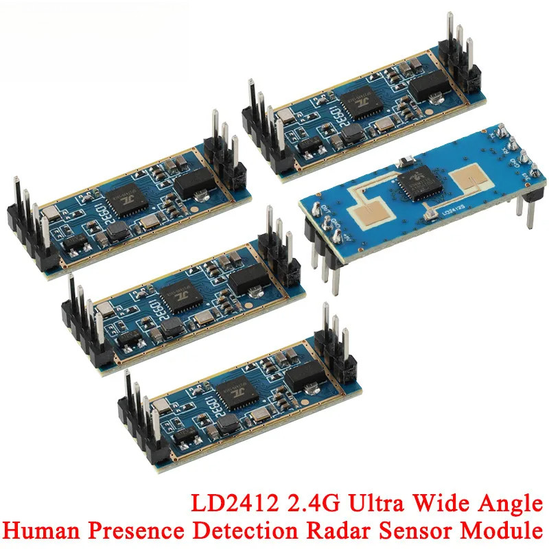5 PC/1 PC LD2412 24G Human Presence Sensing Radar Sensor โมดูลมุมกว้างมิลลิเมตร Wave Radar Detection
