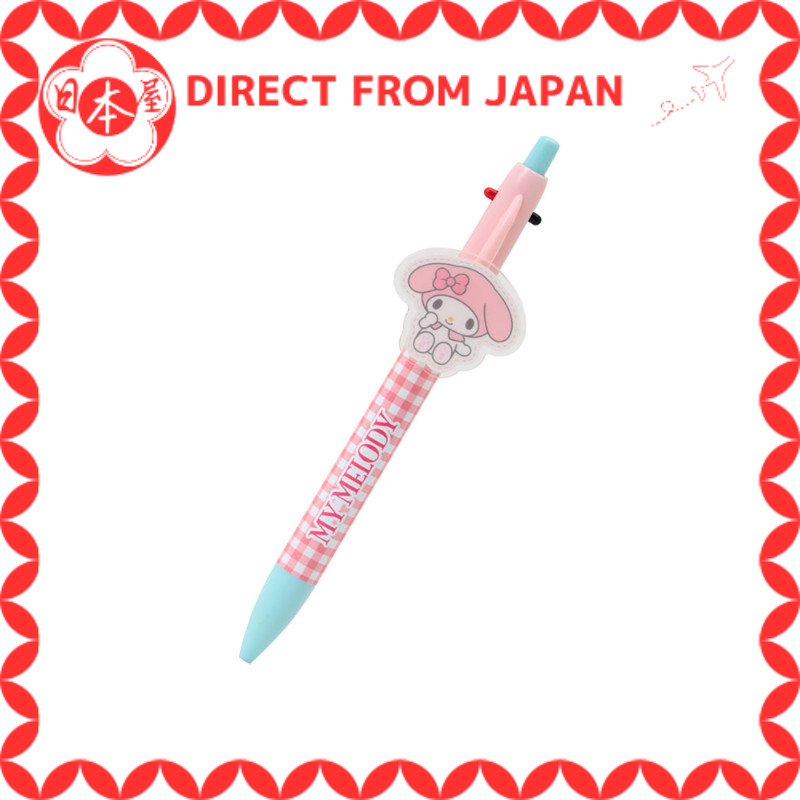 ซานริโอ (SANRIO) ปากกาลูกลื่น 2 สี และดินสอกด มายเมโลดี PMMA หมึกปากกา: ดำ, แดง แบบกด พร้อมคลิปมาสคอ