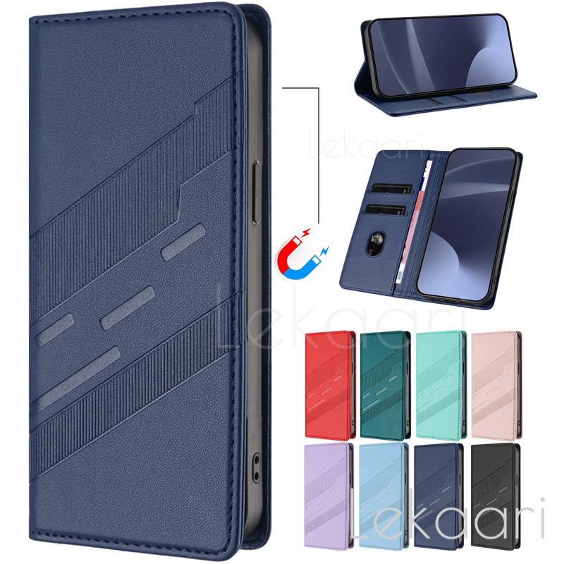 เคสหนังสําหรับ Huawei Mate Pura 80 70 Air 60 P60 P50 P40 Pro Max Plus ขาตั้งแม่เหล็กพิเศษกระเป๋าสตาง