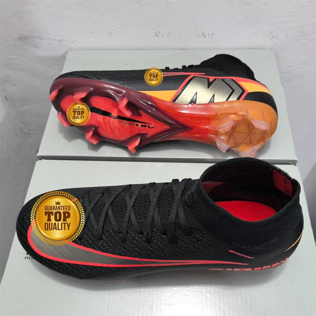 รองเท้าฟุตบอล Mercurial Vapor 16 Elite FG ไซส์ 36-45 AA การออกแบบที่ถักอย่างพิเศษเพื่อกันลื่นและมีความทนทาน