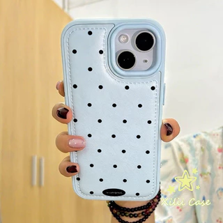 รูใหญ่พองลม ลายจุดดำ เคสสีคละ สไตล์ฮิต เข้ากันได้กับIPhone 13 17 AIR 15 16 14 11 XR 12 Pro Max 7 16 14 15 8 Plus X XS SE