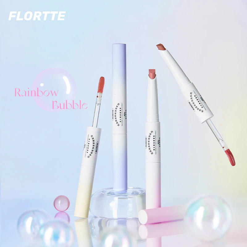 FLORTTE Rainbow Bubble Dual-Ended Lip Liner Gloss Pen thumbnail 7