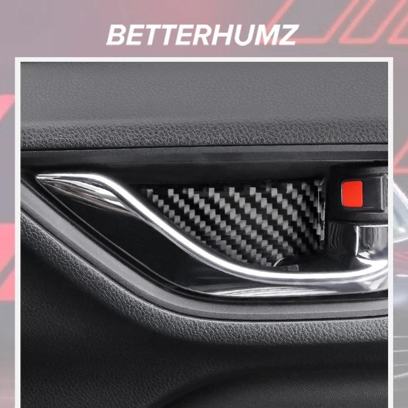 คาร์บอนไฟเบอร์สําหรับ Subaru BRZ/ Toyota GR86 2021- ภายในประตูชาม Anti-scratch Trim สติกเกอร์ตกแต่งป