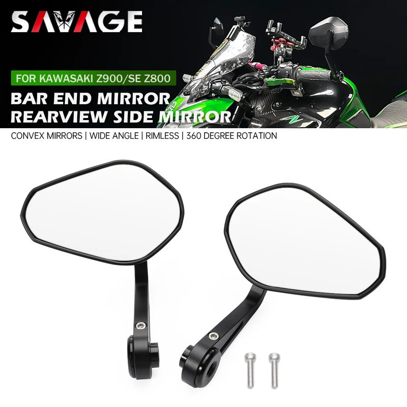 SA กระจกมองหลังปลายแฮนด์มอเตอร์ไซค์ สำหรับ KAWASAKI Z900 Z900SE Z800 Z 800 900 SE Z400 กระจกมองหลังด