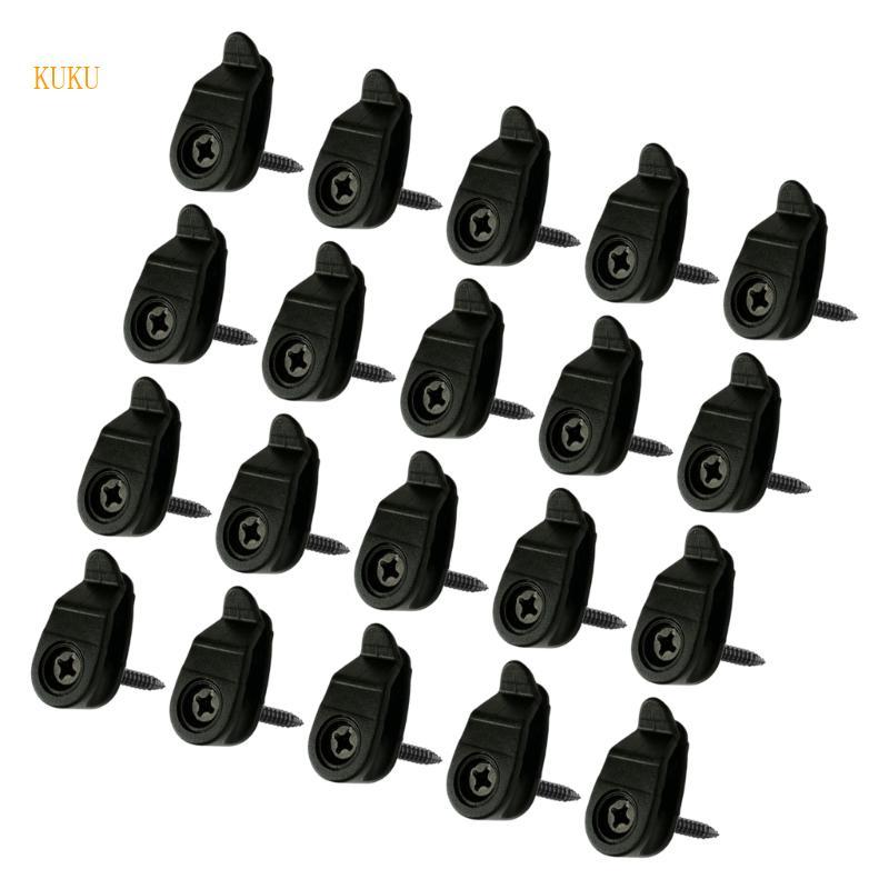 KU* 20PCS ตัวยึดแสงสนิมยึดที่ปลอดภัยเหมาะสําหรับกลางแจ้ง String Radiances Christmas Deck Garden Appl