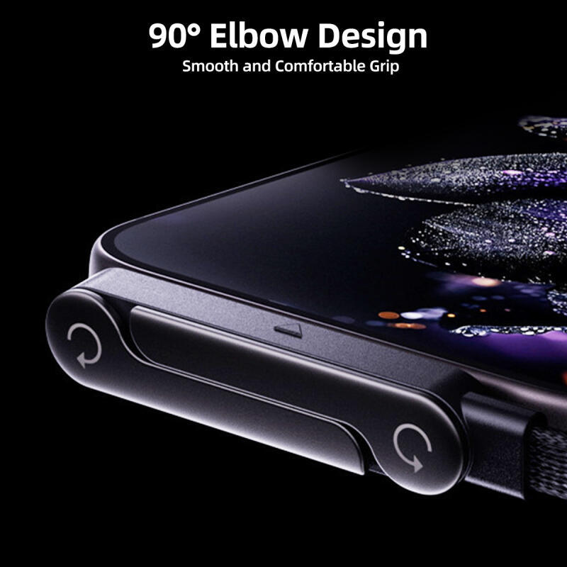 HdoorLink 240W Type-C ถึง Type C สายข้อศอก Fast สายชาร์จข้อมูลขาตั้งแบบพับได้ที่วางโทรศัพท์สําหรับโทรศัพท์ 17/16/15 สําหรับ Samsung - รูปที่ 6