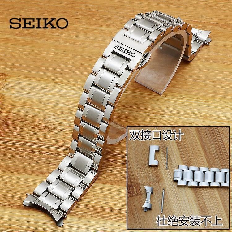 Seiko สไตล์สแตนเลสสตีล 20 21 22 มม.ผีเสื้อ Clasp สายคล้องสําหรับ SEIKO 5 กีฬานาฬิกาผู้ชายs เปลี่ยนสร