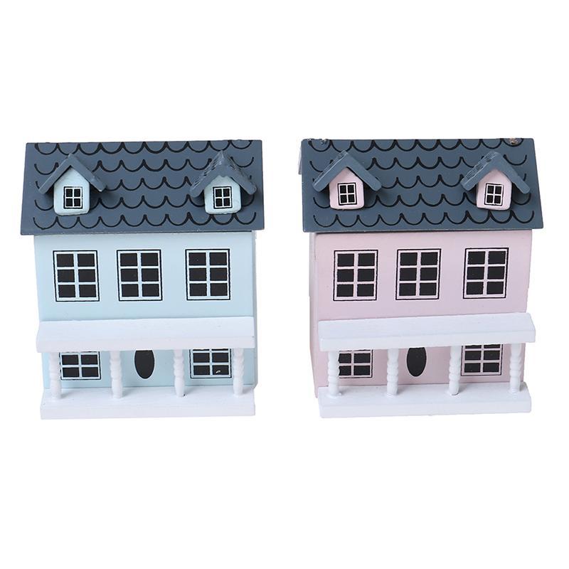 Blossom Bazaar 1:12 Dollhouse Miniature ไม้ Little House น่ารัก Villa ตุ๊กตาตกแต่งบ้าน BB