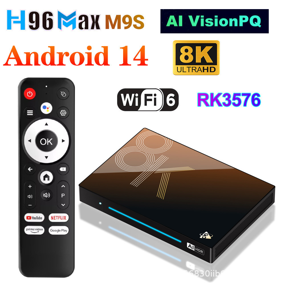 H96 MAX M9S Set-Top box RK3576 8K Player AI tv box Android 14 wifi6 BT5.4