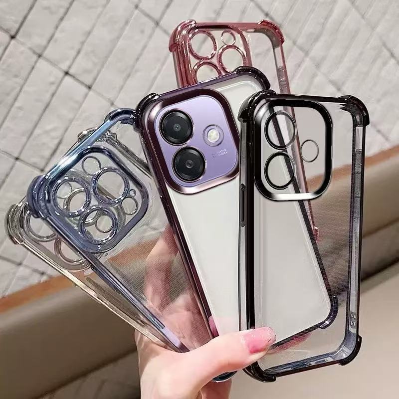 ⚡️ส่งจากไทย⚡️เคสใส กันกระแทก สำหรับ สำหรับ Oppo A3x A5pro A5x A6pro A6x A18 A9 2020 Reno14 Reno14F Reno14pro ขอบสี Case TPU กันเลนส์กล้อง