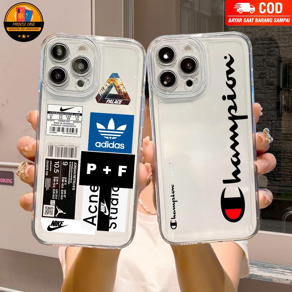 HP BRAND 3 Motif Case IPHONE IP 6 IP 7 IP 8 IP 11 IP 13 IP 12 IP 14 PROMAX IP XR IPX 7+ MIRACLE CASE