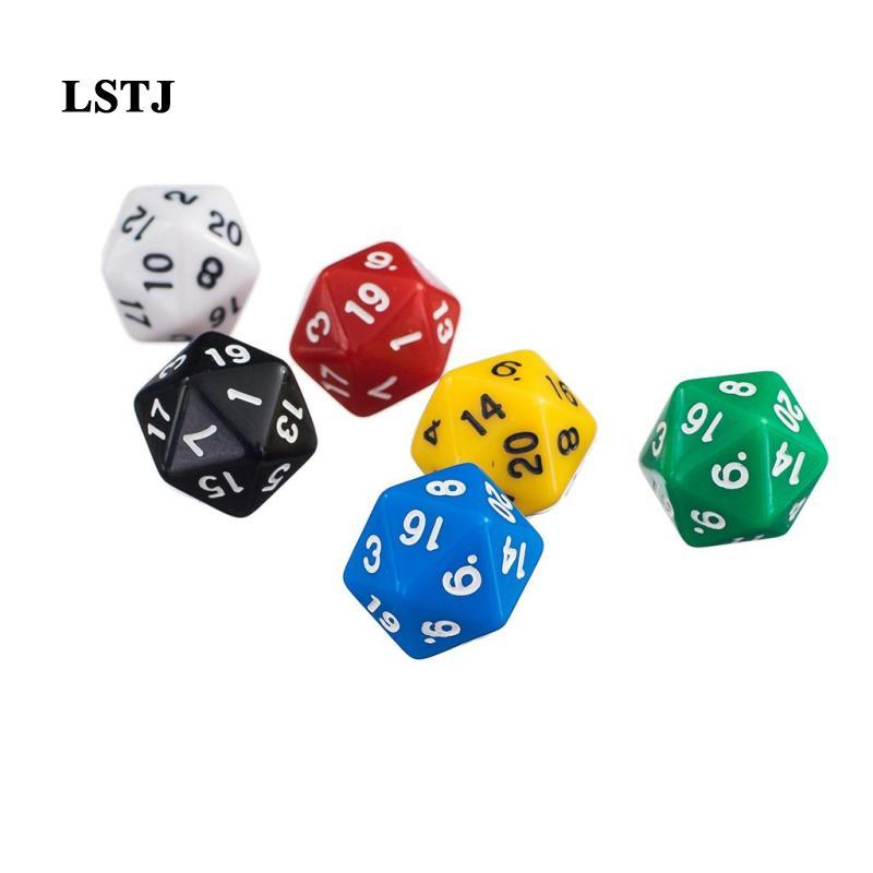 [Lstjj] 6 ชิ้น 20 ด้านลูกเต๋า D20 สําหรับ RPG D&D บทบาทเล่น Casino เกมกระดานอุปกรณ์