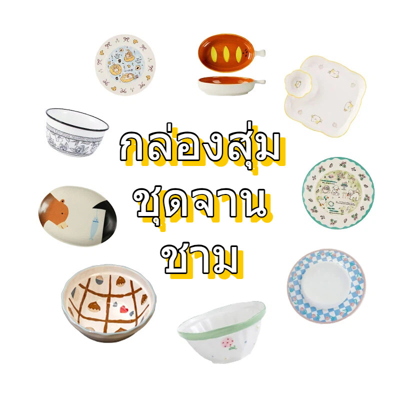 【พร้อมส่ง】🎁กล่องสุ่มชุดจานชาม สุ่มชาม จาน แก้ว ส่งแบบสุ่ม สุดคุ้ม✨