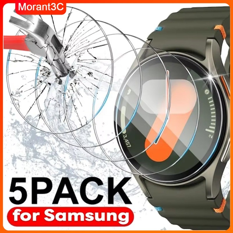 3D HD กระจกนิรภัยสําหรับ Samsung Galaxy Watch 8 44 มม.40 มม.ฟิล์มสําหรับ Galaxy Watch 4 5 6 7 40/44 มม.HD ป้องกันหน้าจอฟิล์ม