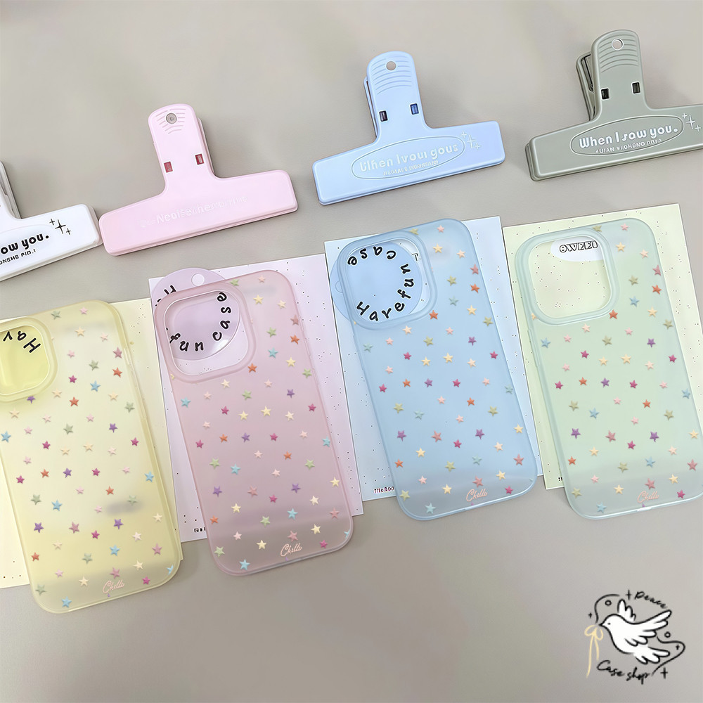 COD-ในไทย เคสโทรศัพท์ For iPhone 13 11 Pro Max Case iP 13 14 15 12 13 Pro 7 8 Plus เคส ดาวที่ส่องแสง ยอดนิยม สีเรียบง่าย