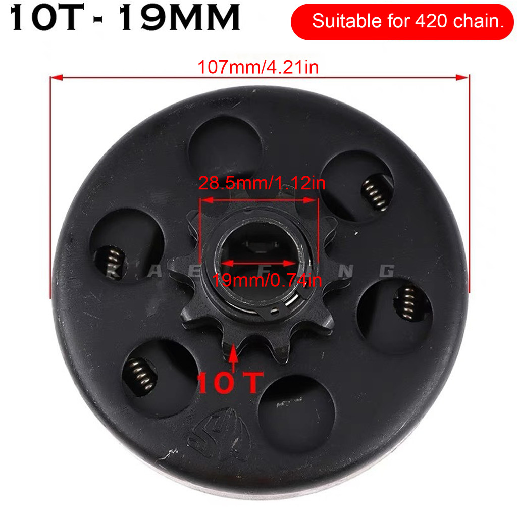 COD 19mm Centrifugal Automatic Clutch 3/4" 10 T-ooth 35 Chain For GO Kart Fun Karting Minibike Engin