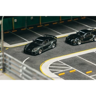 Tarmac Works 1:64 GLOBAL64 Mazda RX-7 VeilSide Fortune7 Grey metallic / Black T64G-075-GY