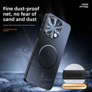 YYN สําหรับ OPPO Reno 15 Pro Max 5G Reno15pro Reno15 ปลอกเทปแม่เหล็กความละเอียดสูงเลนส์ฟิล์มกันกระแทกเคสโทรศัพท์เคสแข็ง