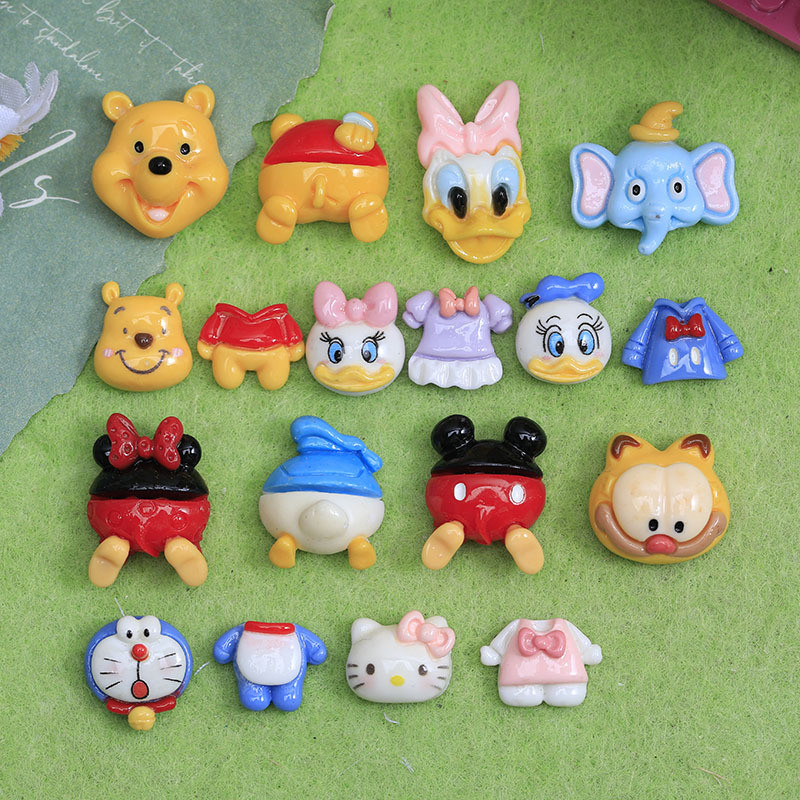 ชุดเคลือบเงาการ์ตูน 2 ชิ้น สำหรับดัดแปลงรองเท้าแตะแบบถอดได้