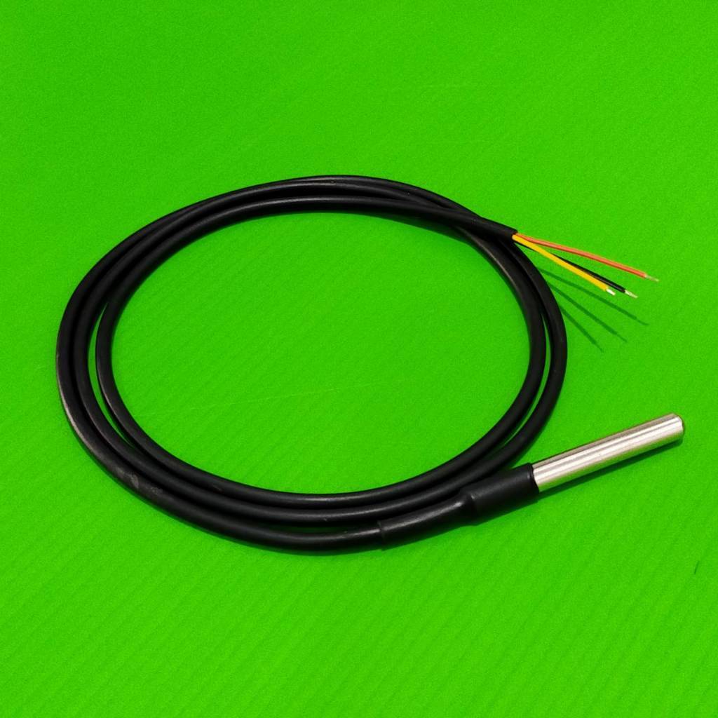 สายเซ็นเซอร์ โพรบวัดอุณหภูมิ ในของเหลว โพรบสแตนเลส กันน้ำ Probe Temperature Sensor DS18B20 18B20 #DS