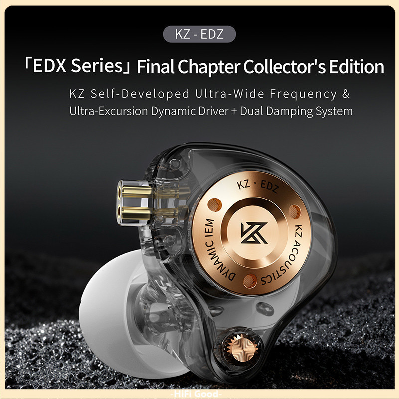 ใหม่ KZ EDZ HIFI หูฟังแบบมีสายโลหะ In-ear Monitor หูฟังเบสพร้อมไมโครโฟนสําหรับ ZSN PRO 2 EDX PRO X