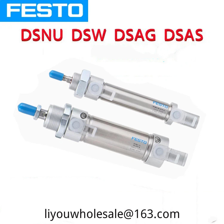 FESTO กระบอกยี่ห้อใหม่พร้อมสต็อก DSNU-12-10/15/20/25/30/35/40/50/60/70/80/100-PA-MQ