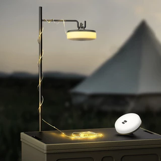 โคมไฟตั้งแคมป์ LED ชาร์จ USB แถบไฟยาว 10 ม. หดเก็บอัตโนมัติ IPX4/IP67 กันน้ำ กันกระแทก แบต 1800mAh ปรับความสว่าง สำหรับเต็นท์ ปาร์ตี้กลางแจ้ง ตกแต่งบ้าน