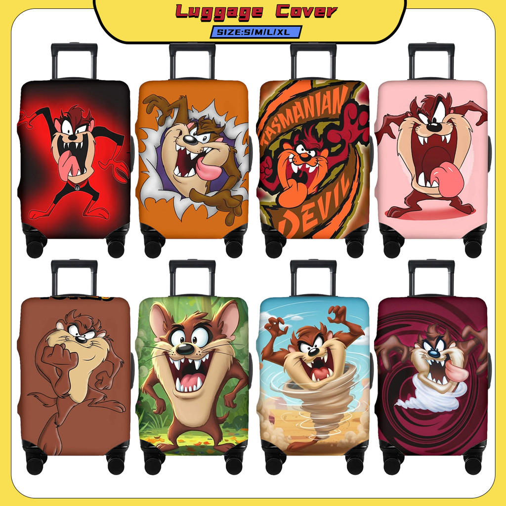 Tazmanian Devil ผ้าคลุมกระเป๋าเดินทางล้างทําความสะอาดได้ตัวป้องกันกระเป๋าเดินทางป้องกันรอยขีดข่วนเหม