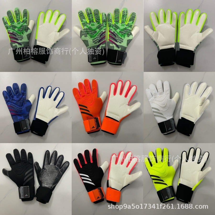 24 สไตล์ใหม่ Falcon ถุงมือห่อผู้รักษาประตูหนา Anti-Slip Professional Latex Breathable แม่บ้านไม่มี C