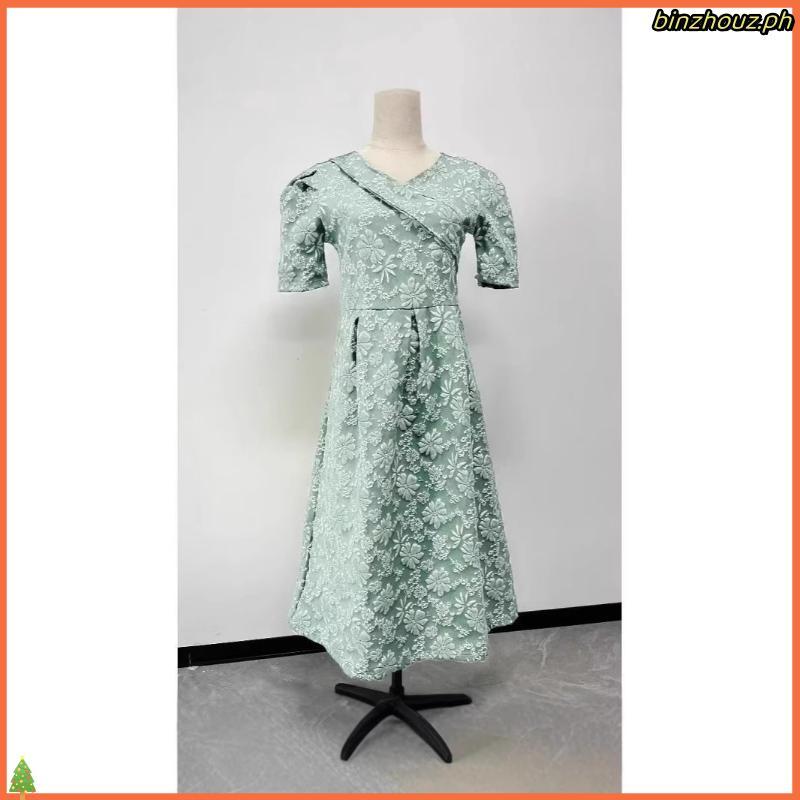 AMARAHFILIPINIANA JACQUARD COLLAR DESIGN ELEGANT DRESS FORMAL DRESS VIETNAM DRESS