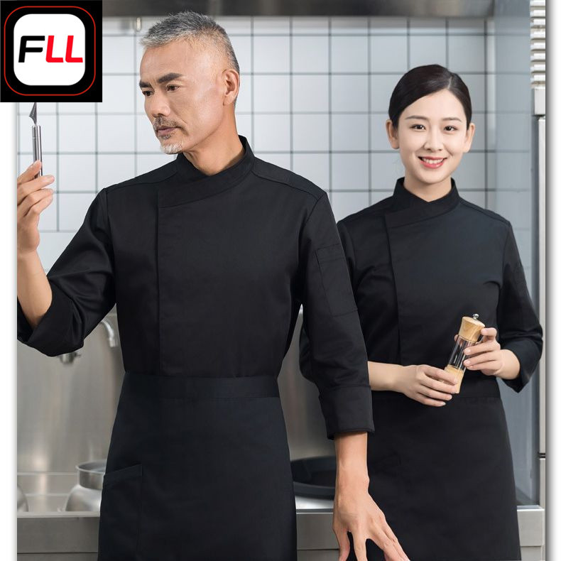 1.21-Catering Hotel Chef ชุดแขนยาวผู้ชายผู้หญิงโรงแรมกลับห้องครัวเบเกอรี่ชุดทํางาน