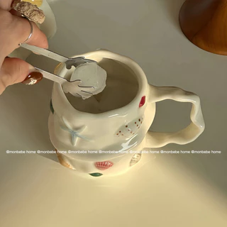 เลี้ยงปลาค่ะ~ แก้วนม แก้วกาแฟ ใช้ไมโครเวฟได้ เปลือกหอย🐚 พร้อมส่ง