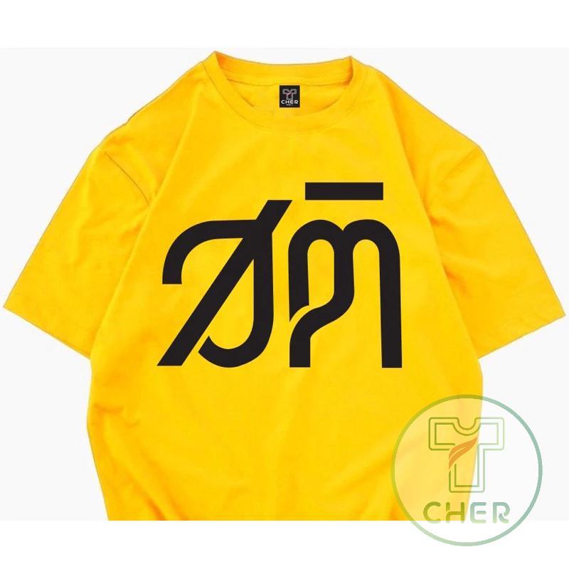 เสื้อแขนสั้นคอกลมสกรีนลายสติเนื้อผ้าcotton100%ผ้าโคตรดีใส่สบายไมาร้อน S-3XL