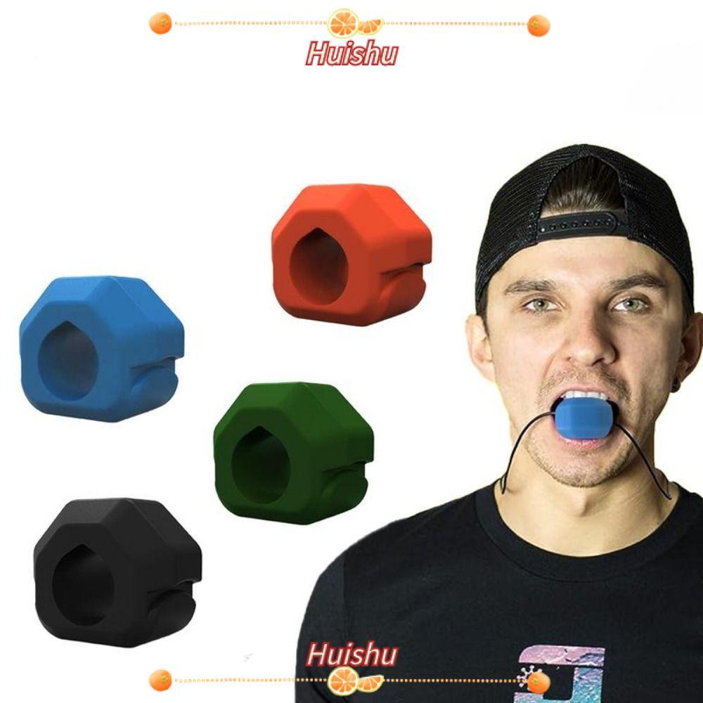 HUISHU Jawline Exerciser, Gum เม็ด Anti-stress Jaw Trainer, Exerciser Shaper BPA ฟรีซิลิโคนออกกําลัง