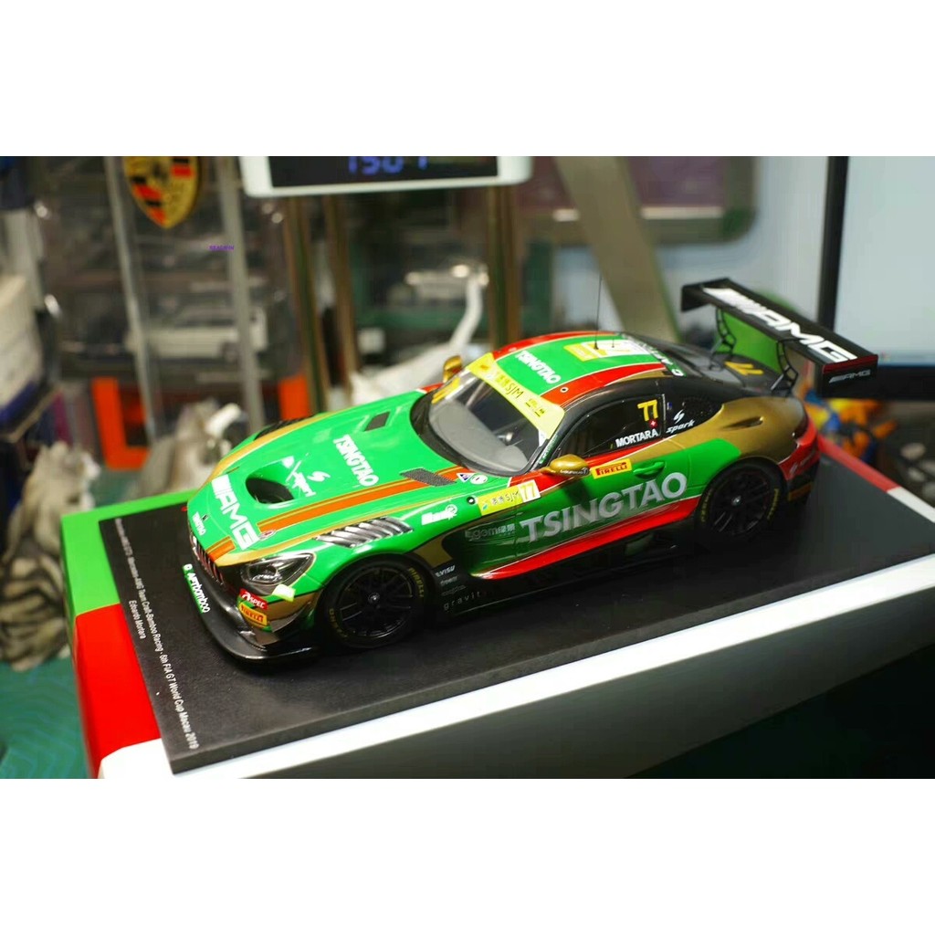[สต๊อกพร้อม] SPARK รุ่น 1/18 2019 มาเก๊า Mercedes-Benz AMG GT3 77 #Factory ทีมโมธาราแบรนด์ใหม่พร้อมส
