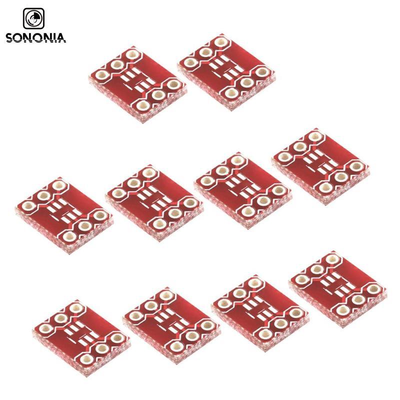 [SONONIA] 10 ชิ้น 6 พิน SOT23 TO DIP อะแดปเตอร์ PCB ซ็อกเก็ตการทดลองแปลงบอร์ดสีแดง
