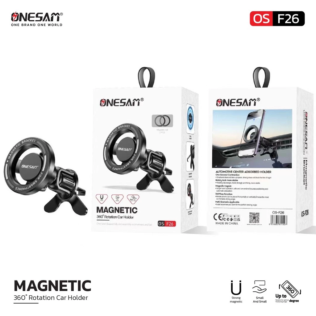 ONESAM รุ่น OS-F26 Magnetic Car Holder ที่ยึดสมาร์ทโฟนในรถยนต์ ของแท้ 100% รับประกัน 1 ปี thumbnail 3