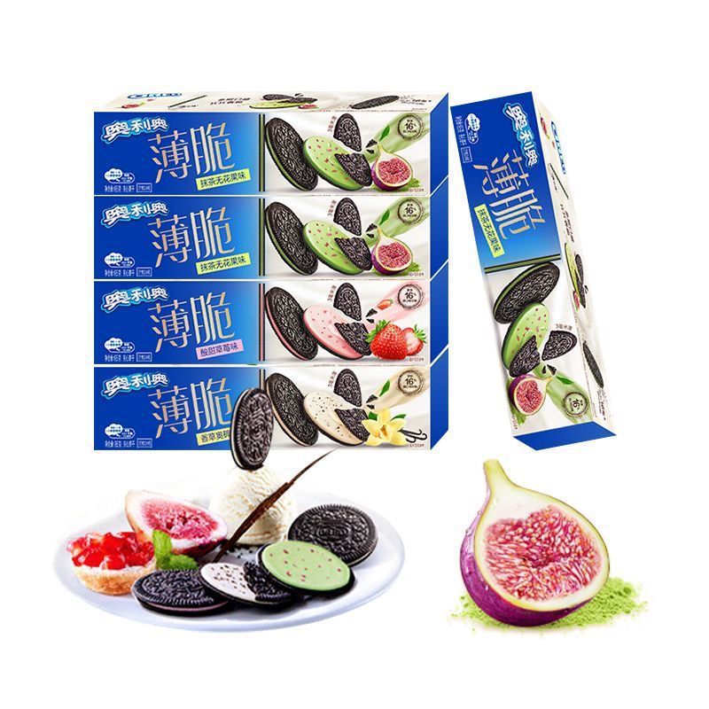 ตุลาคม Oreo Crispy Biscuits 95g 24 Box Matcha Fig Strawberry Influencer Must-Have Snacks One Whole B