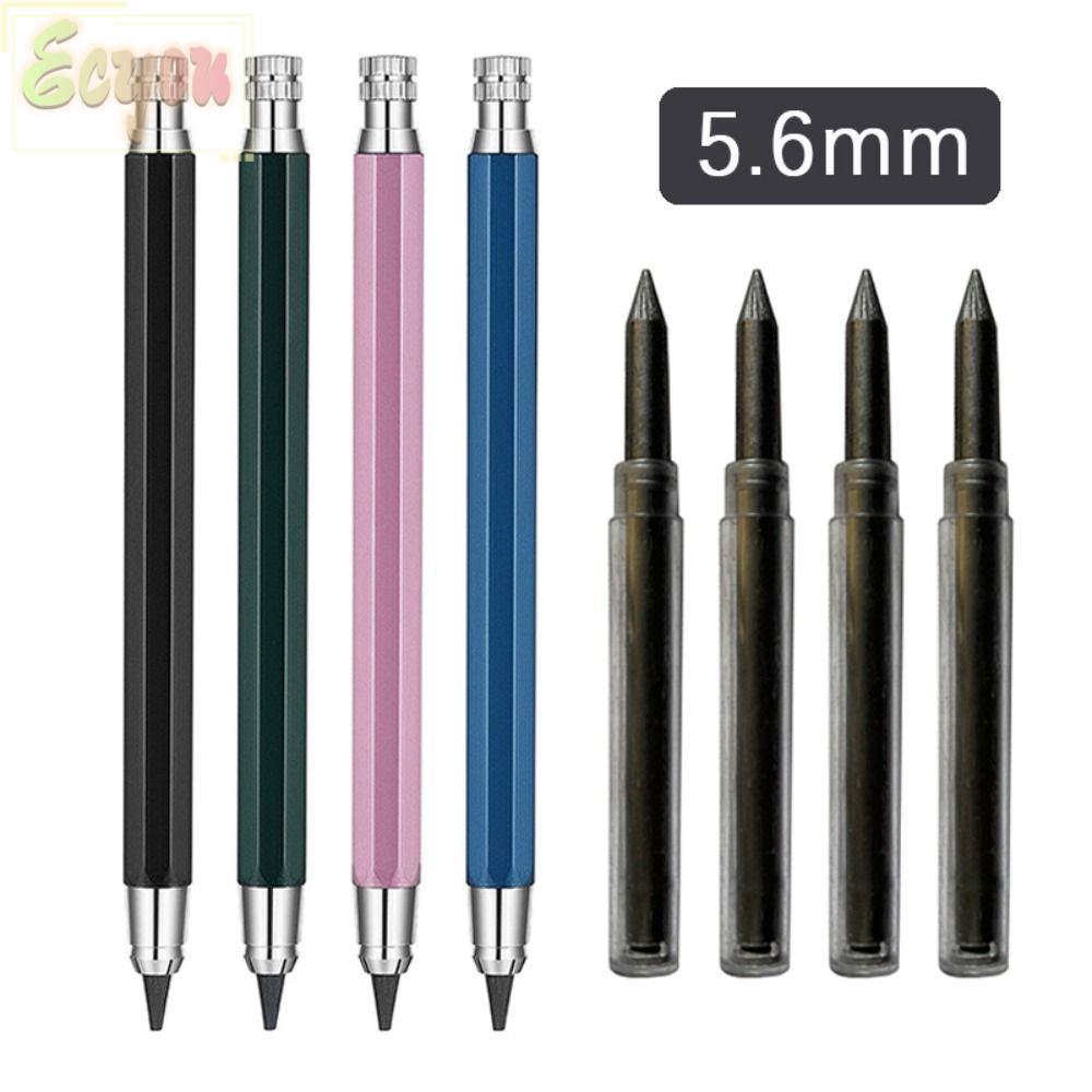 ECYOU ดินสออัตโนมัติการออกแบบการ์ตูนเครื่องเขียน 2B/4B/6B/8B ดินสอ Refill Sketch 5.6 มม.เครื่องมือวา