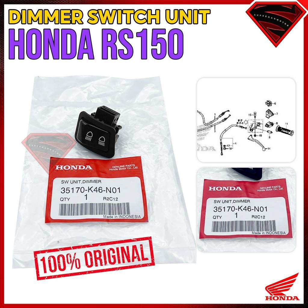 HONDA HI-LOW SWITCH RS150 RS150R DIMMER SWITCH หน่วย SWITCH ปุ่ม LAMPU TINGGI RENDAH 35170-K46-N01
