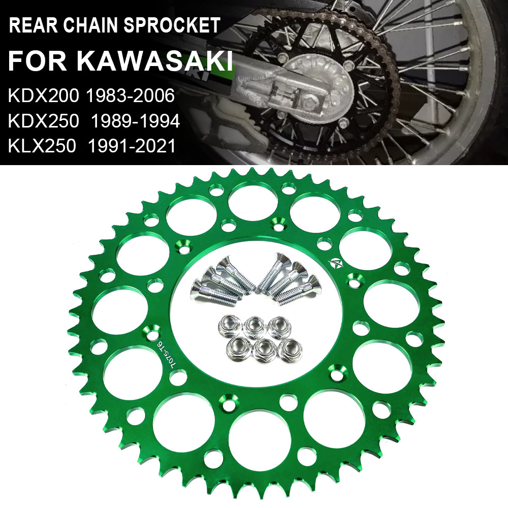 KAWASAKI 45T 48T 50T 52Tเฟืองโซ่ด้านหลังสําหรับKawasaki KLX230 KLX 230 250 300R 450R 650 KX125 KX250