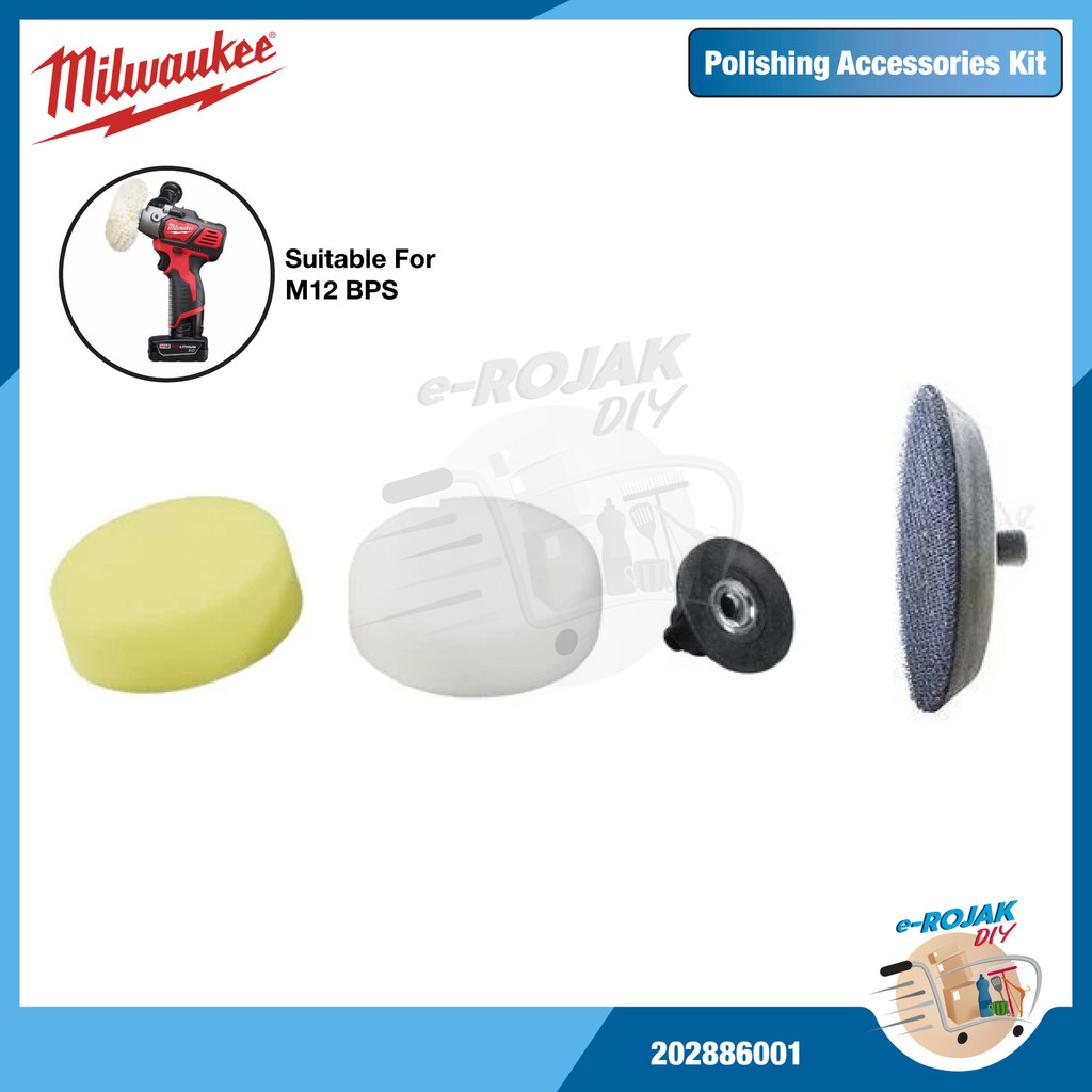ชุดอุปกรณ์เสริมขัดเงา Milwaukee สําหรับรุ่น M12 BPS – 202886001