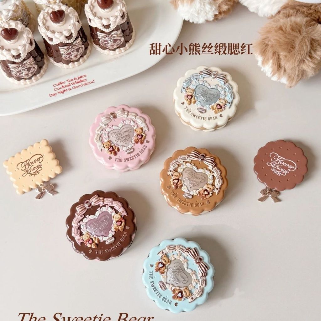 Flower Knows Sweetheart Bear Blush Small Biscuit Silk Satin Blush