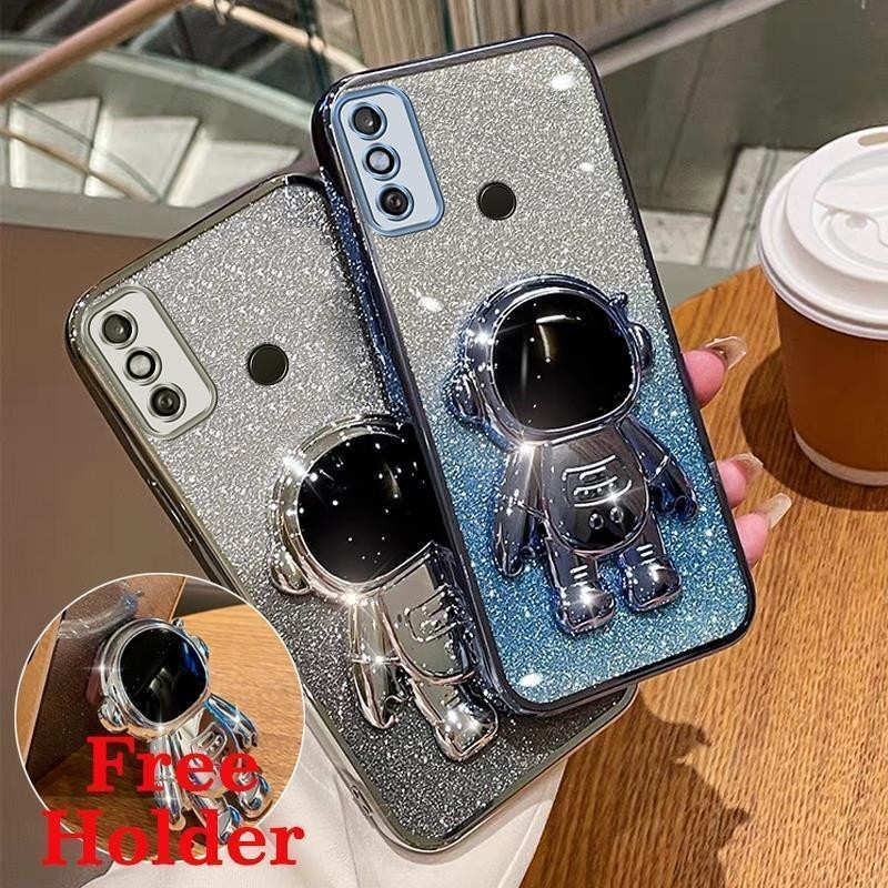 ปลอกชุบแวววาวสําหรับ TECNO SPARK 6 GO TECHNO SPARK 6 GO เคสโทรศัพท์แบบนุ่มซิลิโคนกันกระแทกพร้อมที่วา