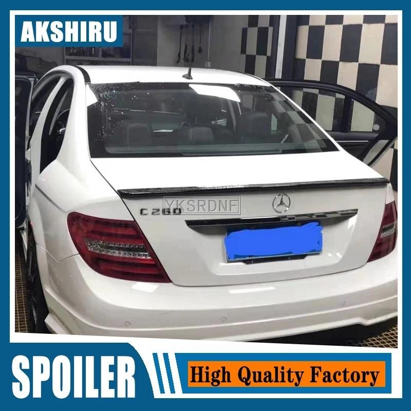 สําหรับ Mercedes Benz W204 สปอยเลอร์ 2008-2014 C-class C180 C200L C63 สปอยเลอร์คุณภาพสูง ABS รถด้านห