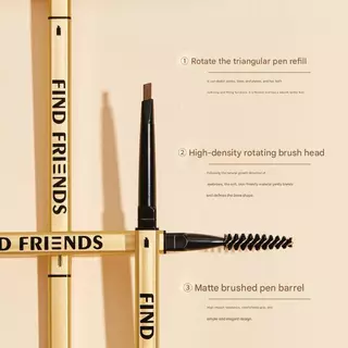 ดินสอเขียนคิ้ว Ultra Slim กันน้ําเครื่องสําอางแต่งหน้า Tint ธรรมชาติ Long Lasting EyeBrow ปากกา Double-headed Brow ดินสอเหงื่อทนยาวนาน Smudge-proof แต่งหน้า 4 สี